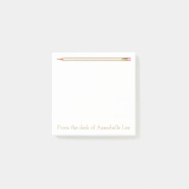 金ゴールドの鉛筆5 ポストイット