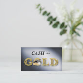 金ゴールドの銀のためのジュエリーの名刺の現金 名刺 (スタンド正面)