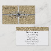 金ゴールドの銀 名刺 (正面/裏面)