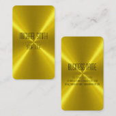 金ゴールドの鋼鉄金属 名刺 (正面/裏面)