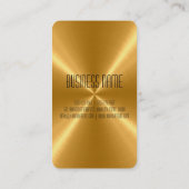 金ゴールドの鋼鉄金属 名刺 (裏面)