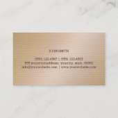 金ゴールドの鋼鉄金属 名刺 (裏面)