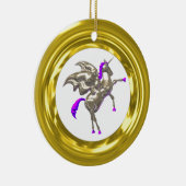 金ゴールドの錯覚のオーナメントは写真のボーダーを加えます セラミックオーナメント (右)