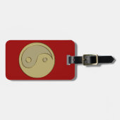 金ゴールドの陰陽 ラゲッジタグ (正面横)