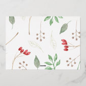 金ゴールドの陽気な星写真クリスマスグリーティング 箔シーズンカード (裏面)