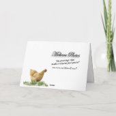 金ゴールドの雌鶏および古い納屋-大事な行事をカスタマイズ カード (裏面)