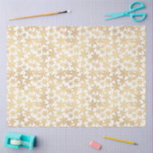 金ゴールドの雪お洒落雪のエレガント白いクリスマス 薄葉紙 (クラフト)