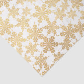 金ゴールドの雪お洒落雪のエレガント白いクリスマス 薄葉紙 (詳細)