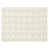 金ゴールドの雪が白 テーブルクロス (正面(横))