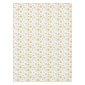 金ゴールドの雪が白 テーブルクロス (正面)