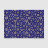 金ゴールドの雪が青 薄葉紙 (正面)