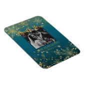 金ゴールドの雪の結晶の冬の結婚式ありがとう磁石 マグネット (右側)