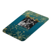 金ゴールドの雪の結晶の冬の結婚式ありがとう磁石 マグネット (左側)