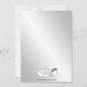 金ゴールドの雪片のクリスマスのディナー・パーティ 招待状 (裏面)