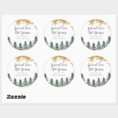 金ゴールドの雪片の森の手Sanitizersラベル ラウンドシール (シート)