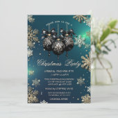 金ゴールドの雪片、クリスマスボール、グリーンカンパニー 招待状 (スタンド正面)