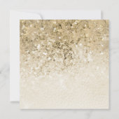 金ゴールドの雪片、ボールがクリスマスを追い企業の詰める 招待状 (裏面)