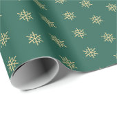 金ゴールドの雪、クリスマス ラッピングペーパー (ロールコーナー)