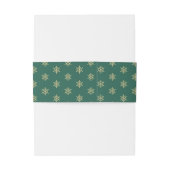 金ゴールドの雪、クリスマス 招待状ベリーバンド (裏面例)