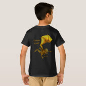 金ゴールドの青年Tシャツを得て下さい Tシャツ (裏面フル)