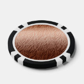 金ゴールドの青銅色のグラデーションなトラのプリント ポーカーチップ (シングル)