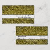 金ゴールドの革スネークスキンのファッション 名刺 (正面/裏面)