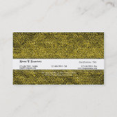 金ゴールドの革スネークスキンのファッション 名刺 (裏面)