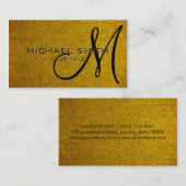 金ゴールドの革 名刺 (正面/裏面)