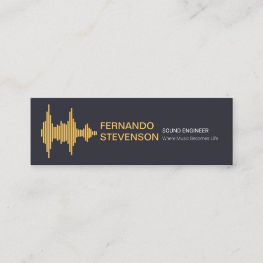 金ゴールドの音波のスタイリッシュな一流の設定 スキニー名刺 (正面)