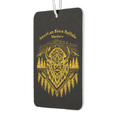 金ゴールドの頭(山と木) カーエアーフレッシュナー (左)