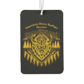 金ゴールドの頭(山と木) カーエアーフレッシュナー (裏面)