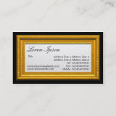 金ゴールドの額縁 名刺 (裏面)