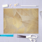 金ゴールドの骨組葉および青銅の一見 薄葉紙 (クラフト)