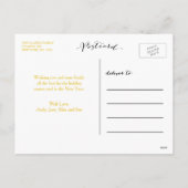 金ゴールドの魅力は休日の写真の郵便はがきを信じます シーズンポストカード (裏面)