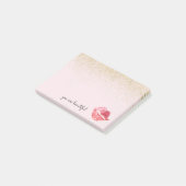 金ゴールドの魅力的な水彩画のキス美しいです ポストイット (アングル)