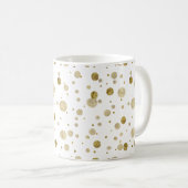 金ゴールドの魅力的な《写真》ぼけ味の紙吹雪の点 コーヒーマグカップ (正面右)