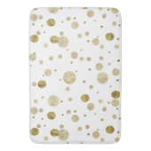 金ゴールドの魅力的な《写真》ぼけ味の紙吹雪の点 バスマット (正面縦)