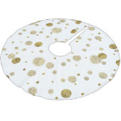 金ゴールドの魅力的な《写真》ぼけ味の紙吹雪の点 ブラッシュドポリエステルツリースカート (アングル)