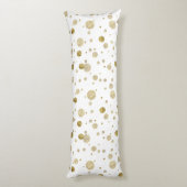 金ゴールドの魅力的な《写真》ぼけ味の紙吹雪の点 ボディピロー (裏面 (縦))