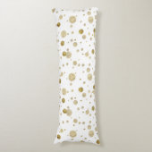 金ゴールドの魅力的な《写真》ぼけ味の紙吹雪の点 ボディピロー (正面縦)