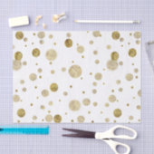 金ゴールドの魅力的な《写真》ぼけ味の紙吹雪の点 薄葉紙 (クラフト)