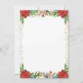 金ゴールドの魔法のクリスマスユニコーン赤ちゃんシャワー 招待状 (裏面)