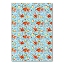 金ゴールドの魚および石鹸の泡 テーブルナンバー