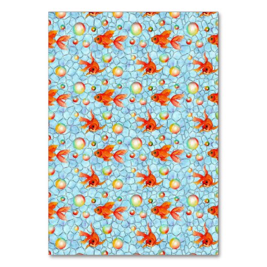 金ゴールドの魚および石鹸の泡 テーブルナンバー (正面)