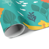 金ゴールドの魚 ラッピングペーパー (ロールコーナー)