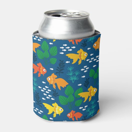 金ゴールドの魚 缶クーラー (缶正面)