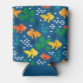 金ゴールドの魚 缶クーラー (正面)