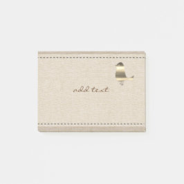 金ゴールドの鳥の麻布のポスト・イットとのスタイルのかわいいポスト・イット ポストイット