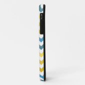金ゴールドの黄色及び青のシェブロンのモノグラムのiPhone 5の場合 Case-Mate iPhoneケース (裏面/左)