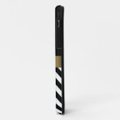 金ゴールドの黒いシェブロンのモノグラムのiPhone 5の箱 Case-Mate iPhoneケース (裏面/左)